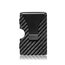 Load image into Gallery viewer, Best selling minimalist carbon fiber credit card holder wallet with money clip