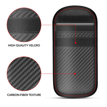 Load image into Gallery viewer, Carbon fiber Anti-theft, RFID Blocking, Credit Card Faraday Bag Pouch