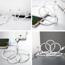 Load image into Gallery viewer, Self Winding Magnetic Charging Cable Type C Micro 8Pin USB Cable 3A Fast Charging Cable
