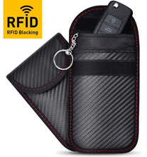 Load image into Gallery viewer, Carbon fiber Anti-theft, RFID Blocking, Credit Card Faraday Bag Pouch