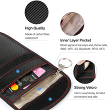 Load image into Gallery viewer, Carbon fiber Anti-theft, RFID Blocking, Credit Card Faraday Bag Pouch
