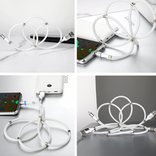 Load image into Gallery viewer, Self Winding Magnetic Charging Cable Type C Micro 8Pin USB Cable 3A Fast Charging Cable
